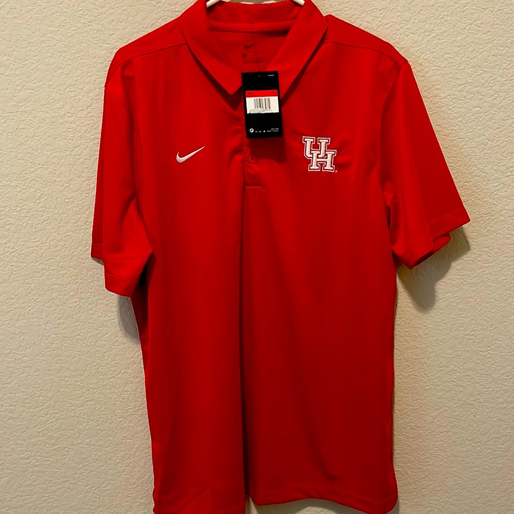 Red University of Houston Polo NWT Size Large